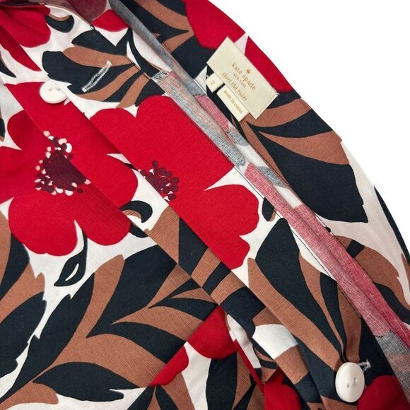 Kate Spade poppy field linen blend warp skirt - Picture 7 of 16